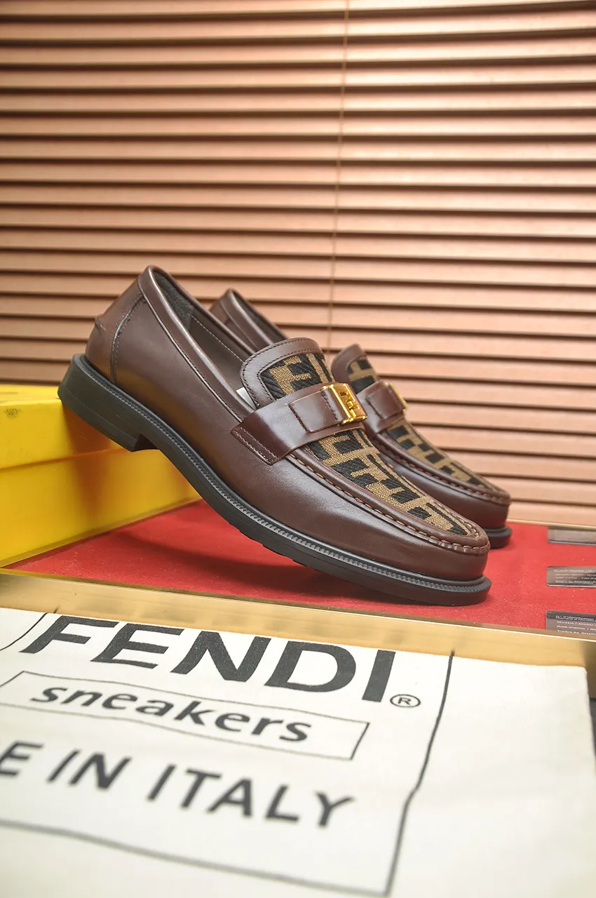 Men's shoes 💰500💶 [FENDI] The latest high-end men's shoes in Hong Kong! Original quality. The upper is made of imported cowhide material and cowhide lining! Super comfortable on the foot, original wear-resistant outsole, luxurious, fashionable, casual and versatile! Size: 38-45 (45 customized)